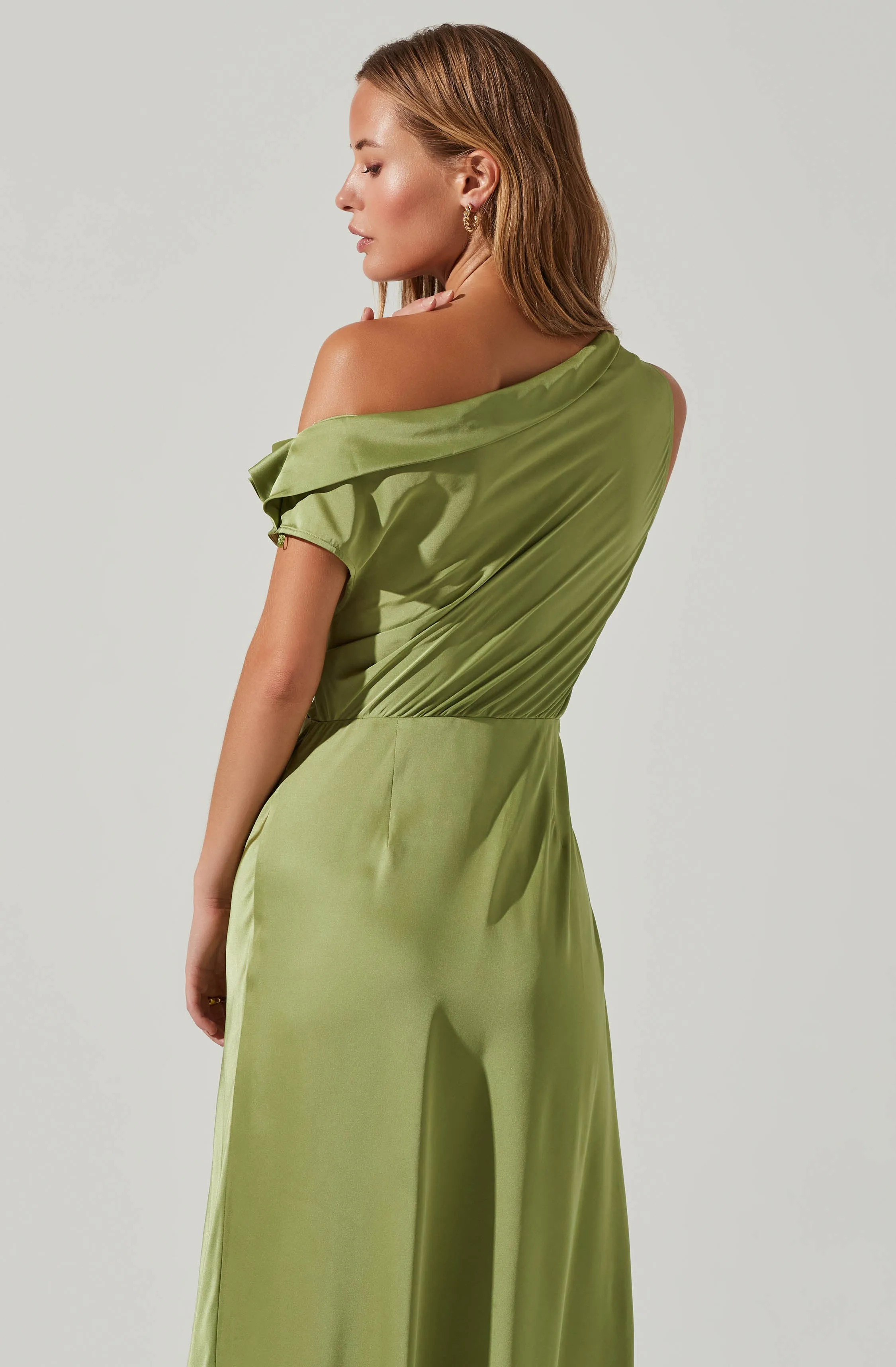 Monroe Satin Off Shoulder Maxi Dress sold by Astr product image thumbnail 3