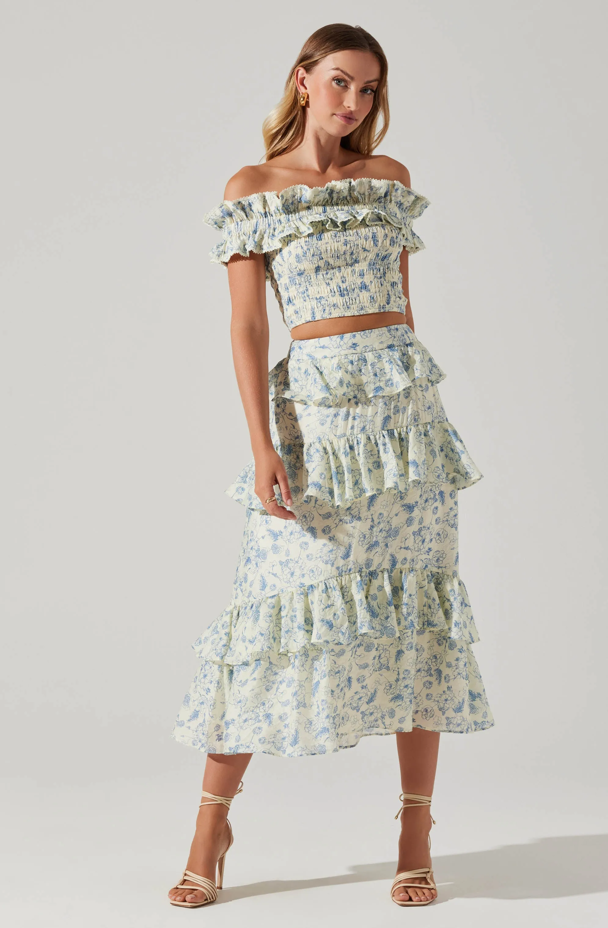 Foufette Floral Tiered Skirt sold by Astr product image thumbnail 3