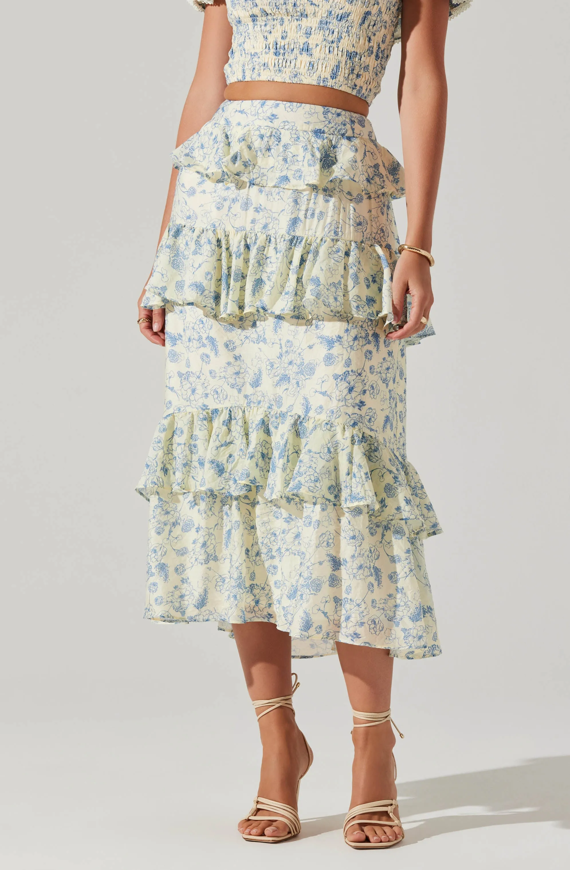 Foufette Floral Tiered Skirt sold by Astr product image thumbnail 4