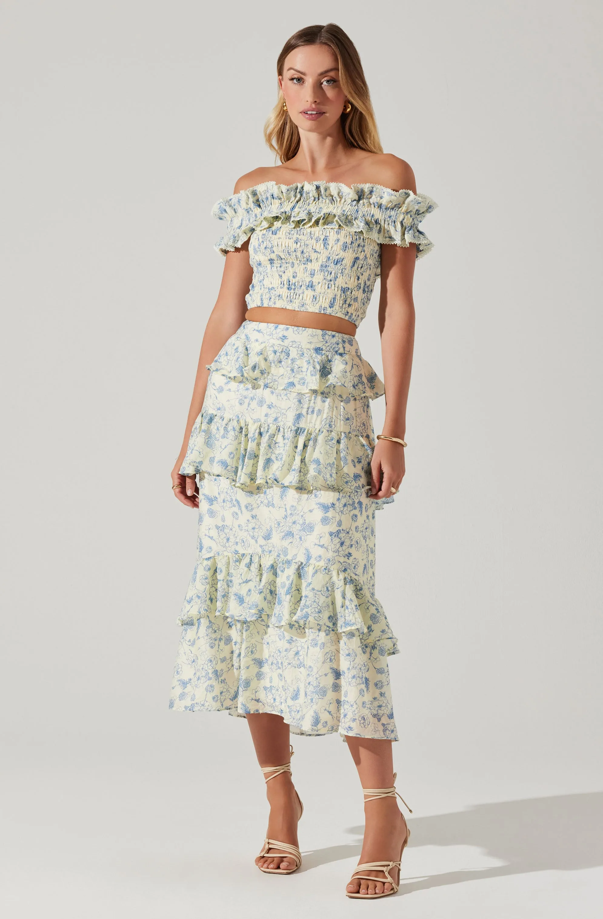 Foufette Floral Tiered Skirt sold by Astr