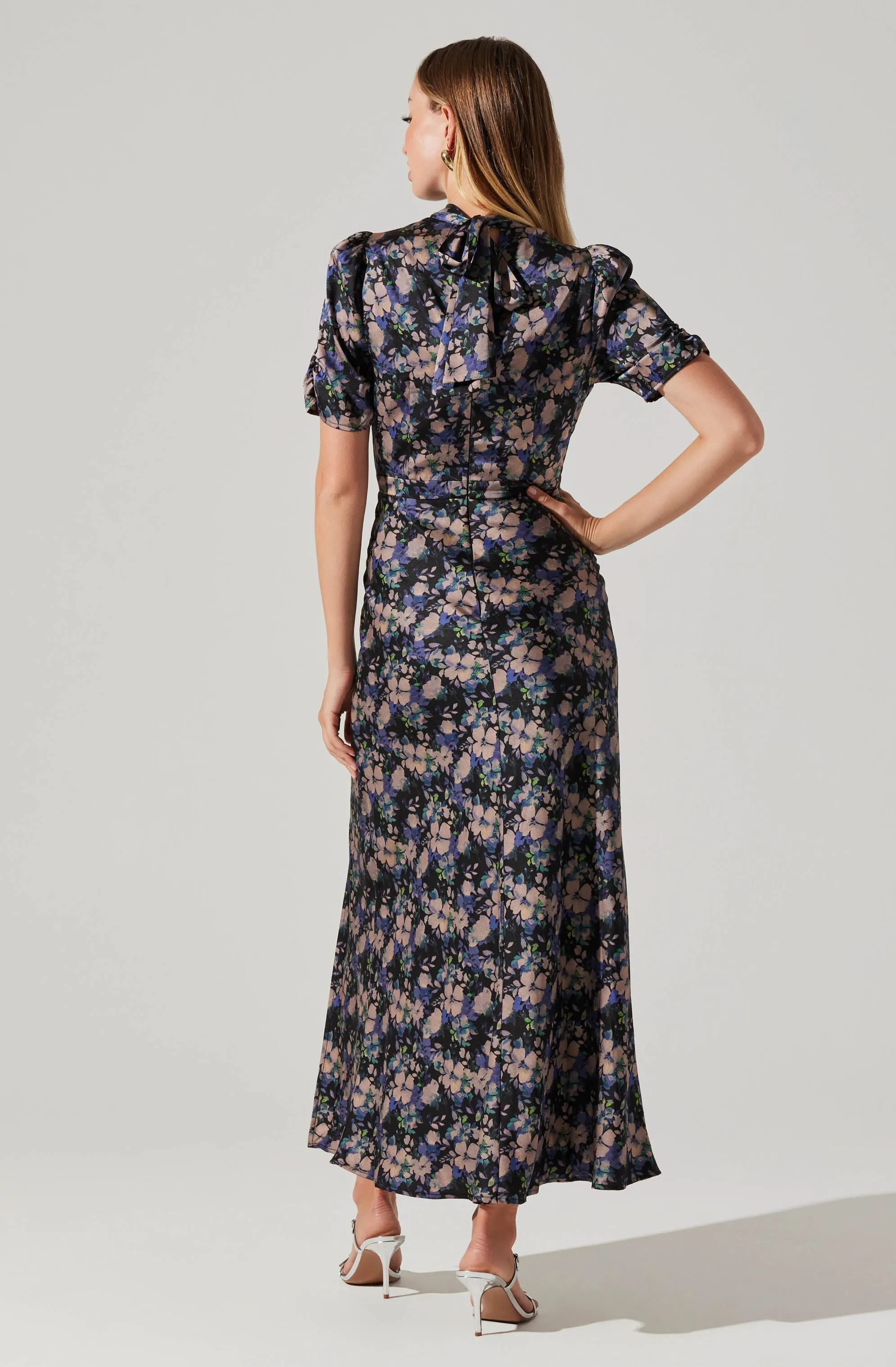 Tie Back Mock Neck Maxi Dress sold by Astr product image thumbnail 5