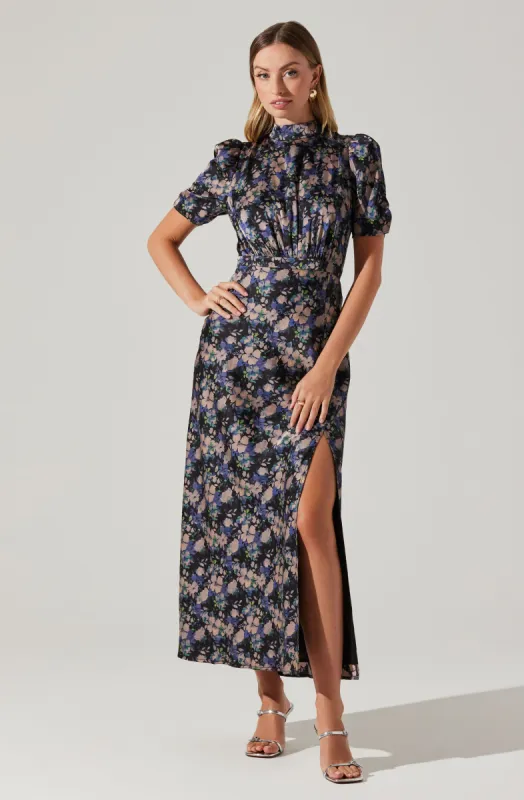 Tie Back Mock Neck Maxi Dress sold by Astr