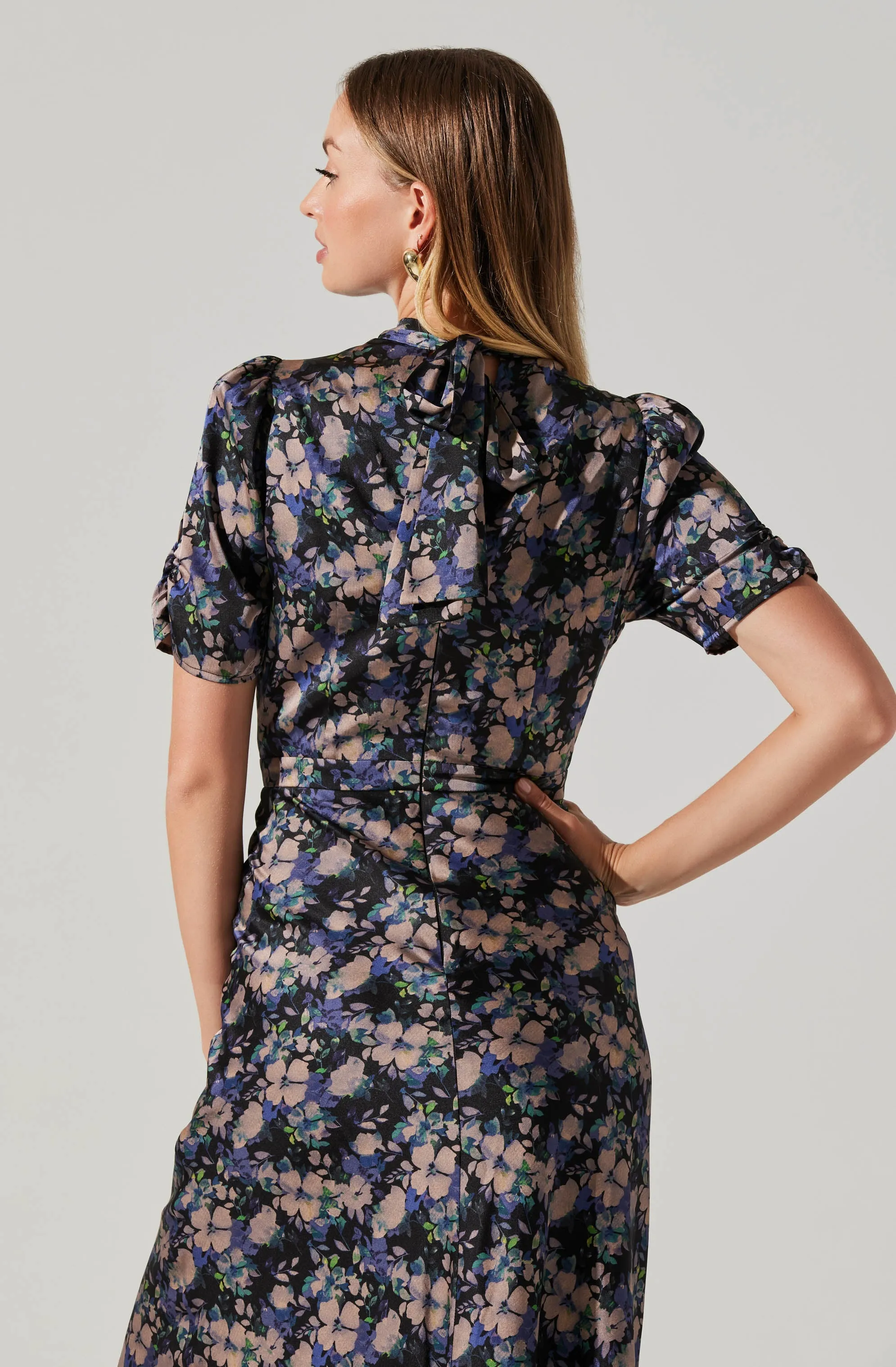 Tie Back Mock Neck Maxi Dress sold by Astr product image thumbnail 4