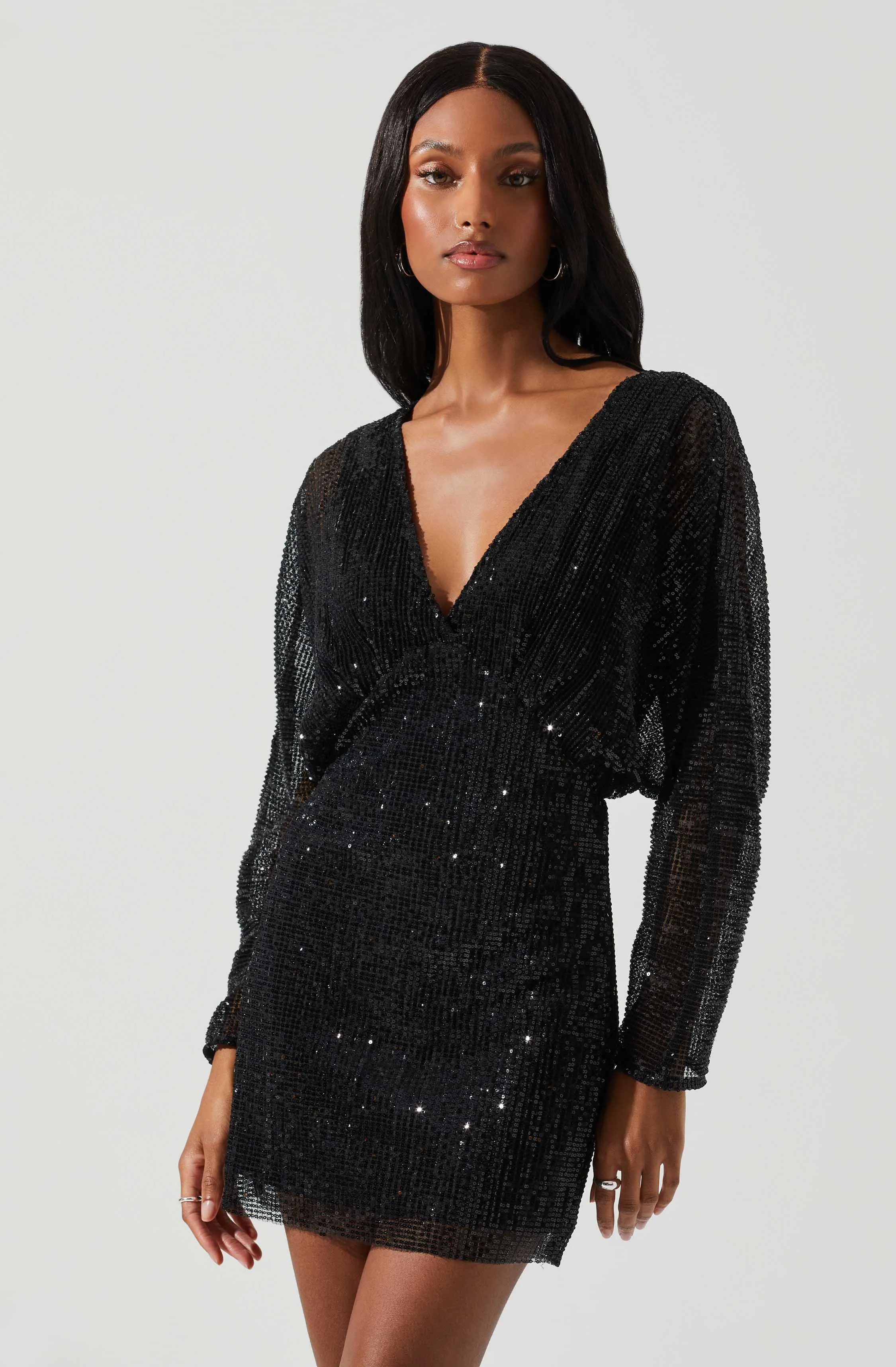 Devika Sequin Open Back Mini Dress sold by Astr product image thumbnail 2