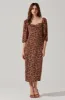 Sweetheart Neck Floral Midi Dress sold by Astr