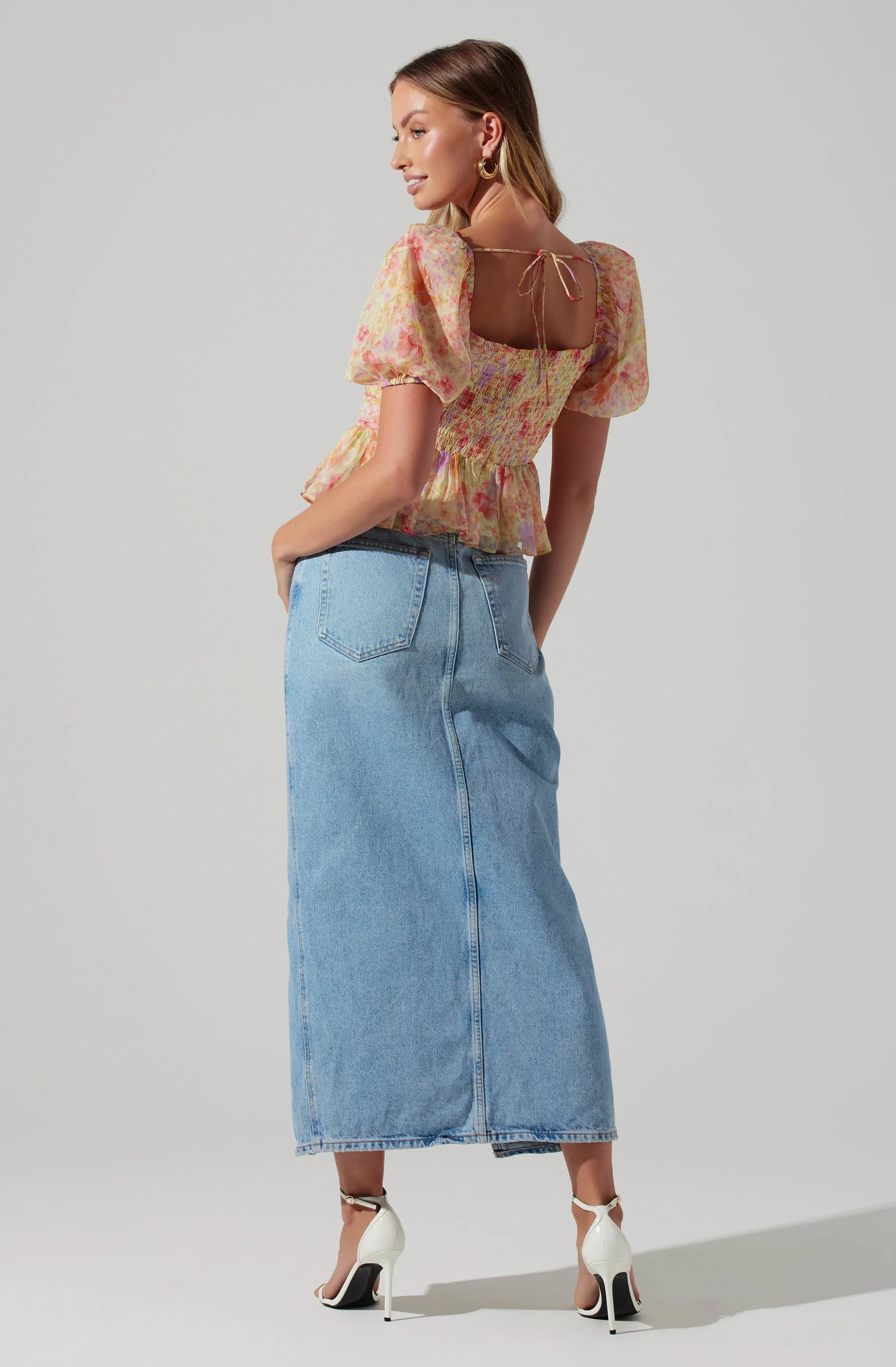 Arlet Puff Sleeve Floral Top sold by Astr product image thumbnail 5