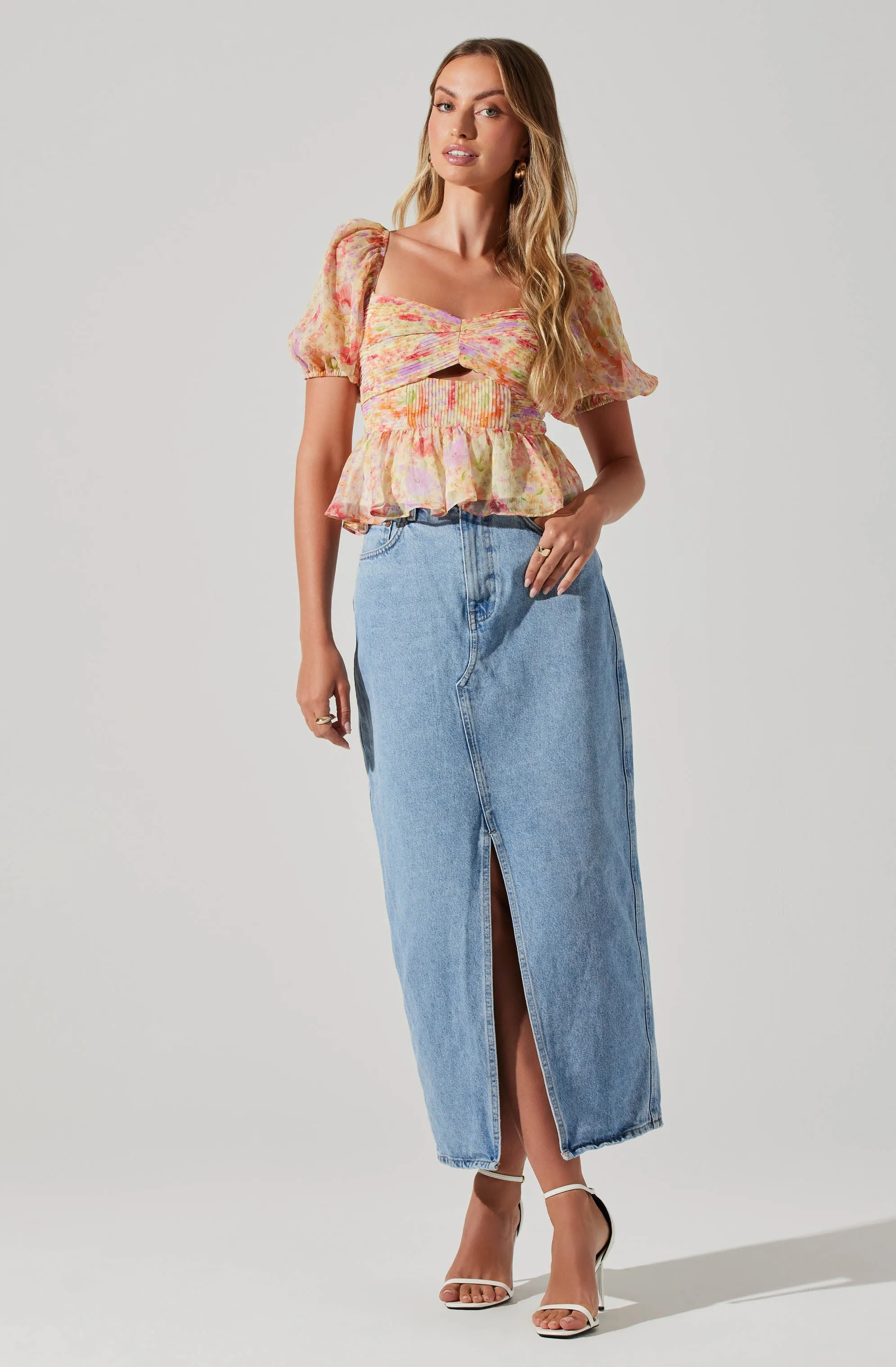 Arlet Puff Sleeve Floral Top sold by Astr product image thumbnail 4