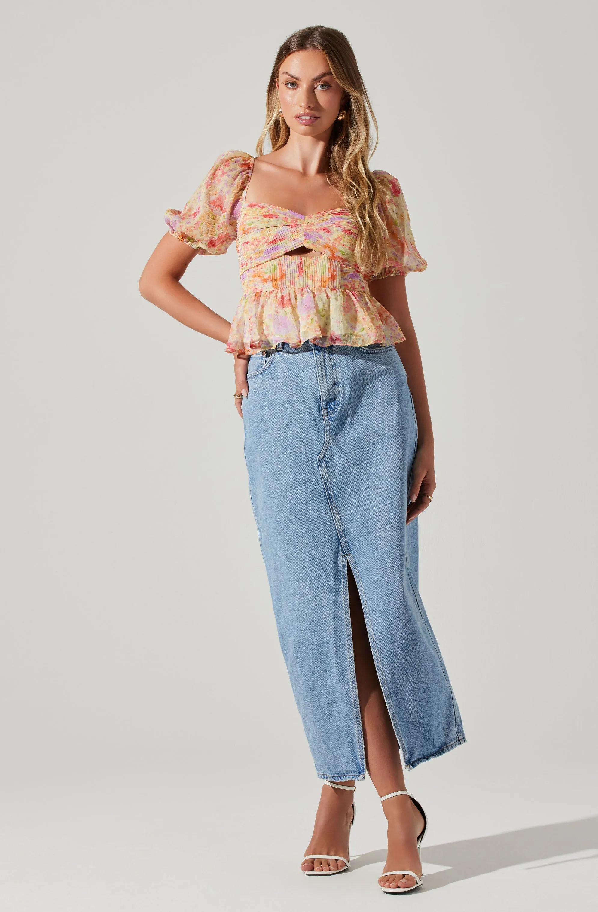 Arlet Puff Sleeve Floral Top sold by Astr product image thumbnail 2