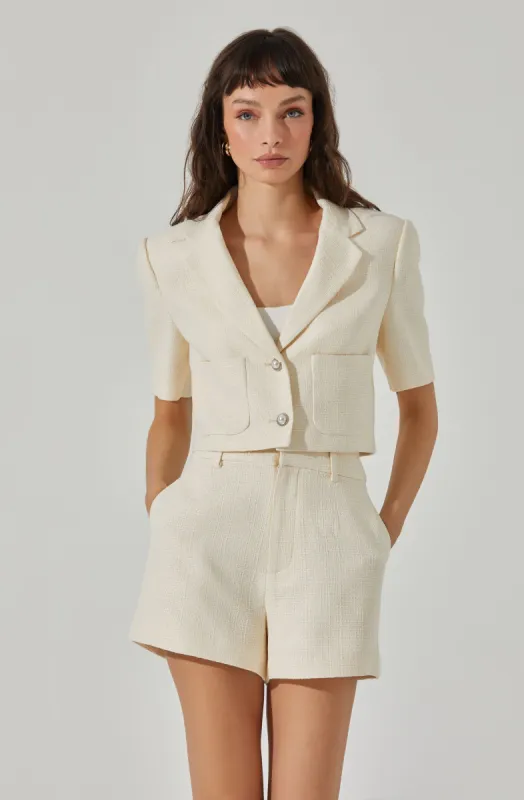 Siarah Tweed Cropped Jacket sold by Astr