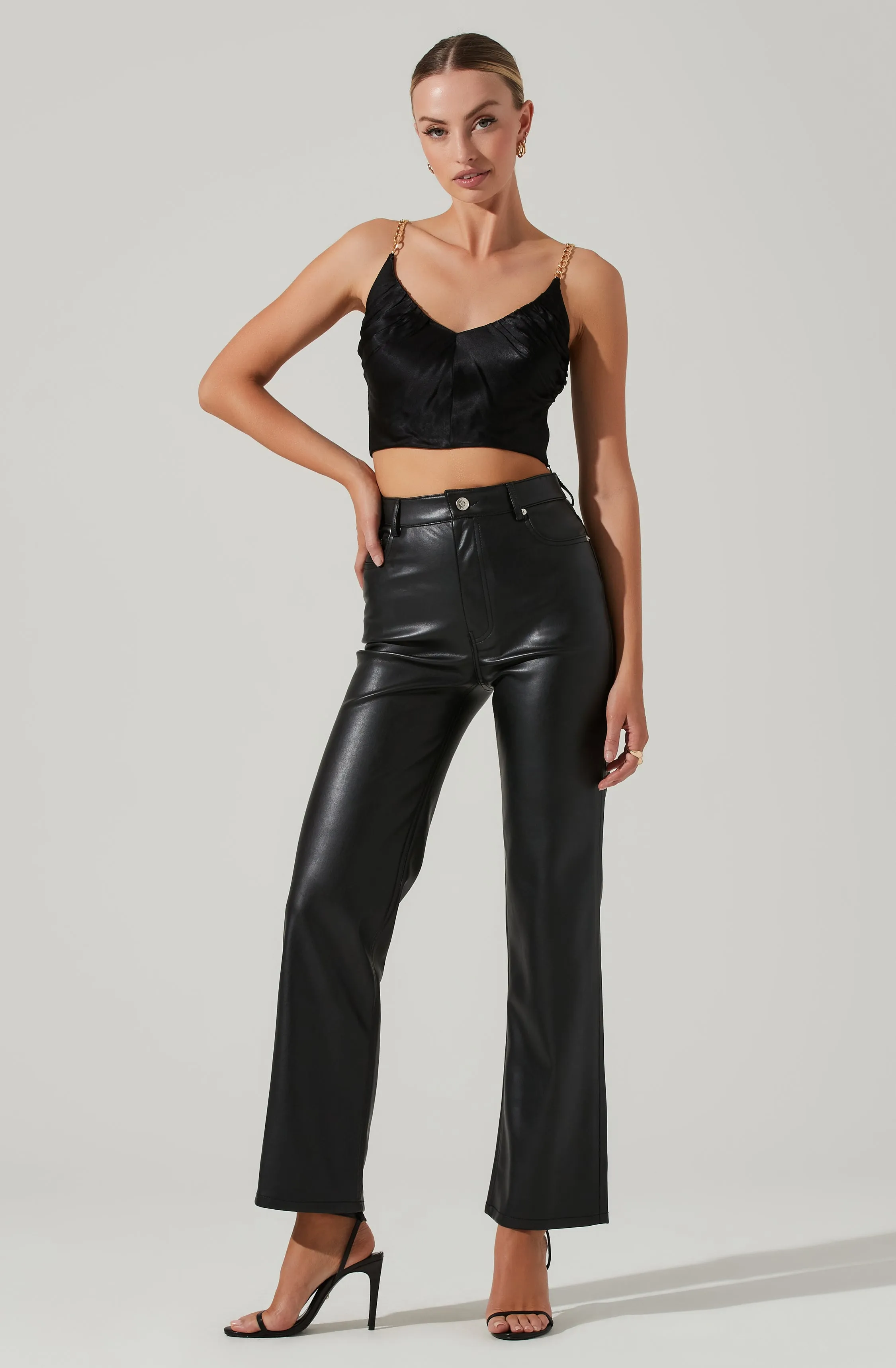 Turin Satin Chain Strap Top sold by Astr product image thumbnail 3