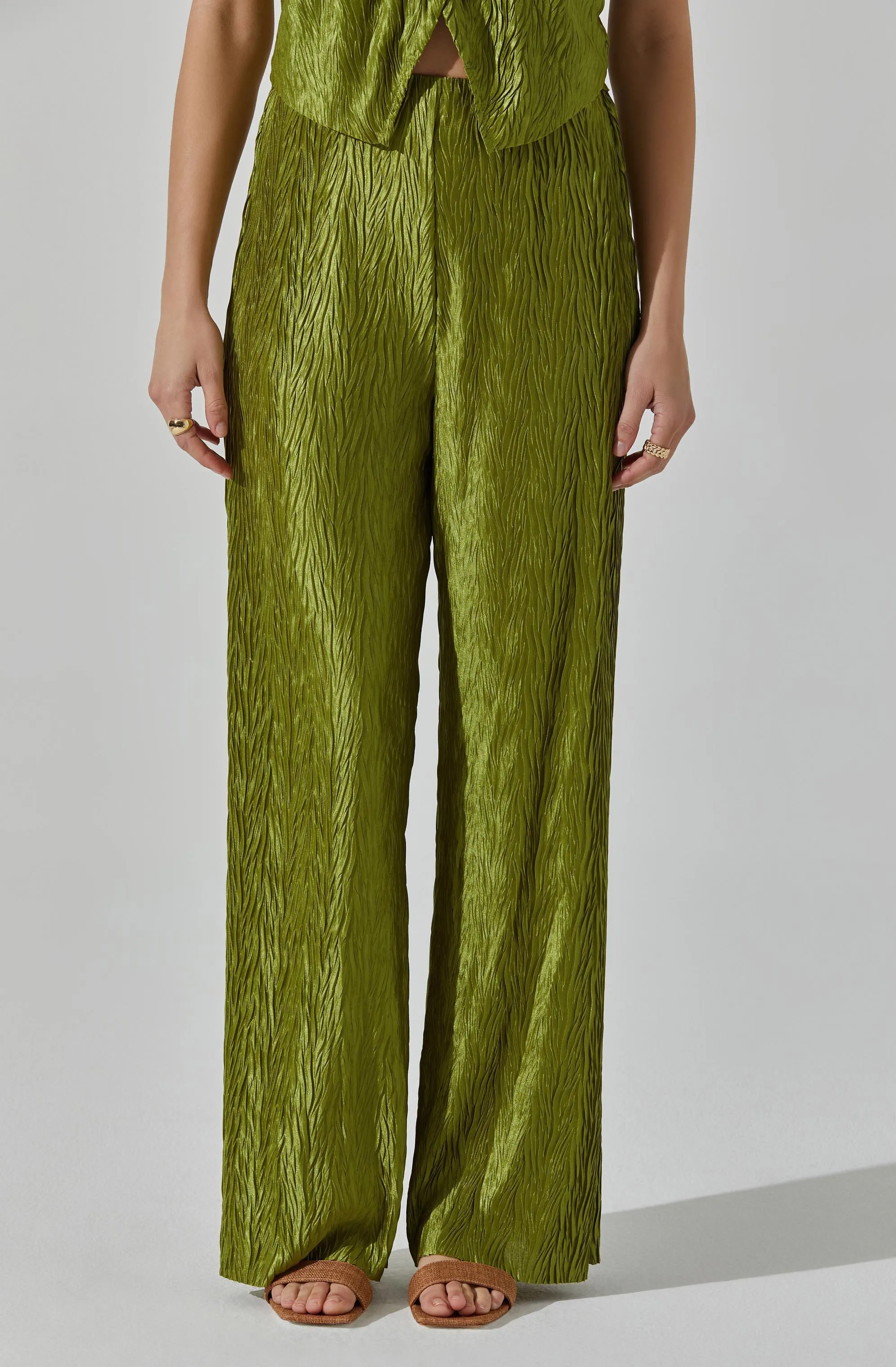 Wide Leg Plisse Pants sold by Astr product image thumbnail 4