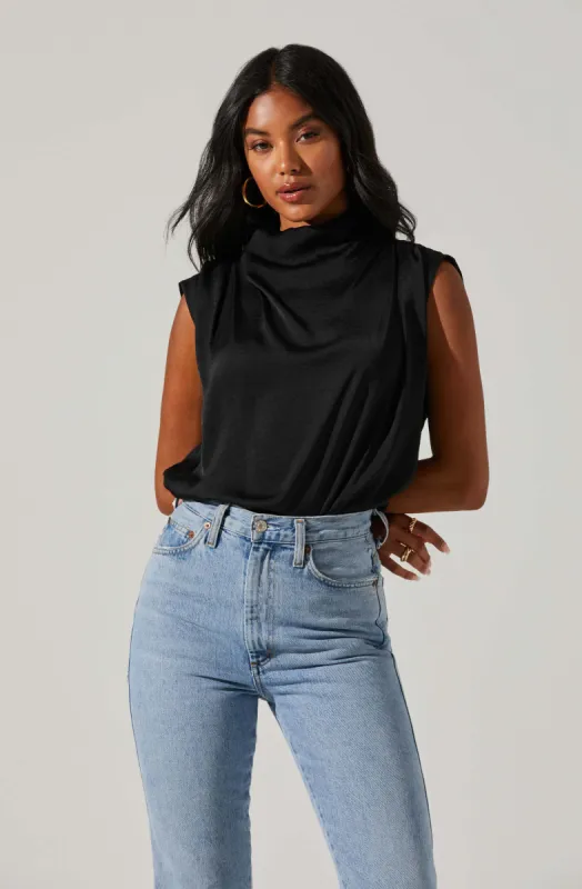 Cowl Neck Sleeveless Top sold by Astr