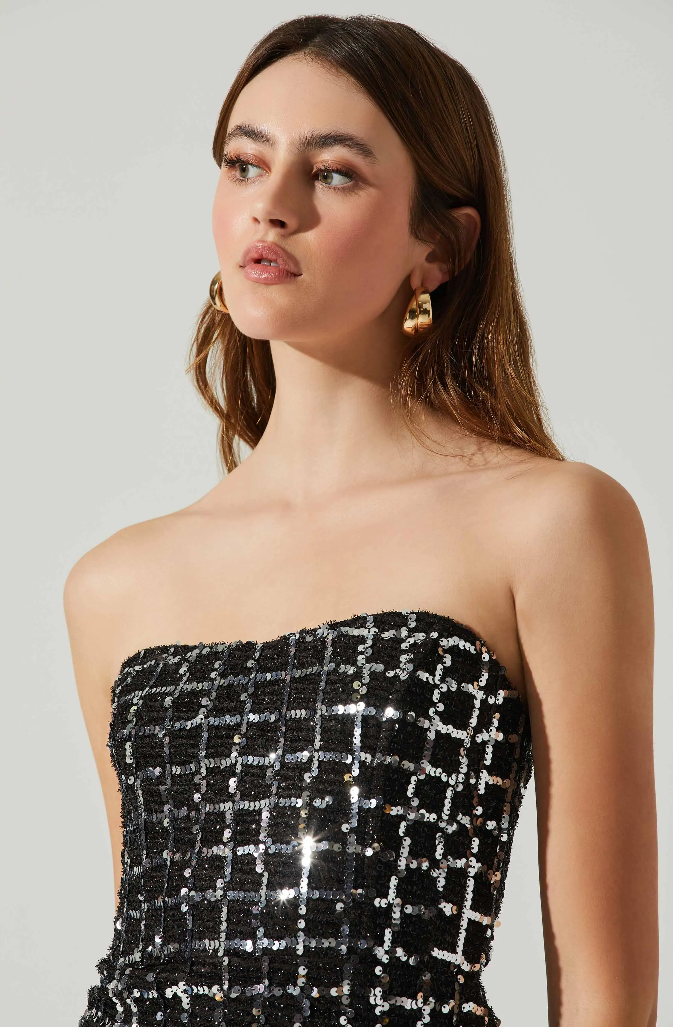 Carmen Strapless Sequin Mini Dress sold by Astr product image thumbnail 3