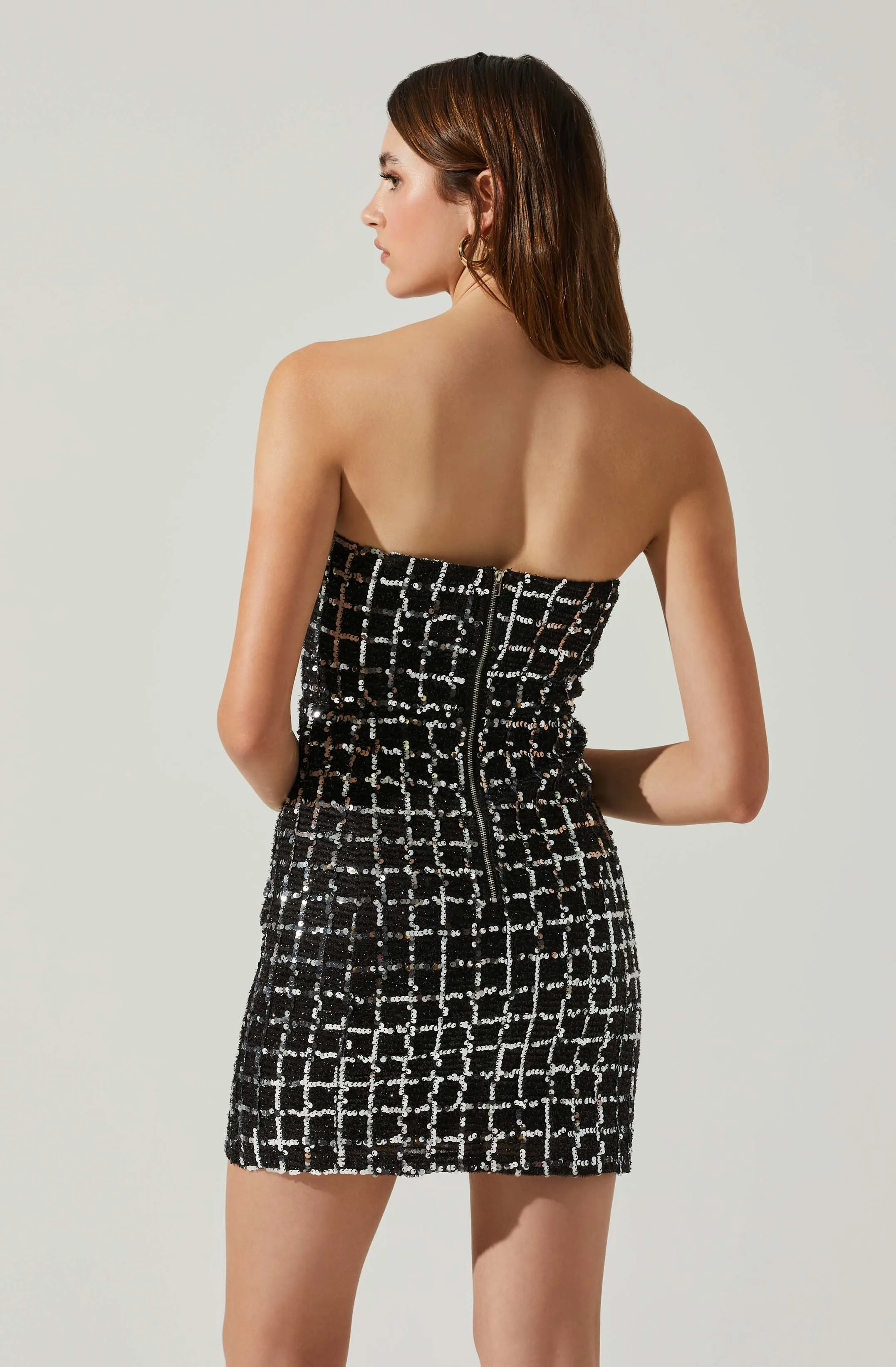 Carmen Strapless Sequin Mini Dress sold by Astr product image thumbnail 4