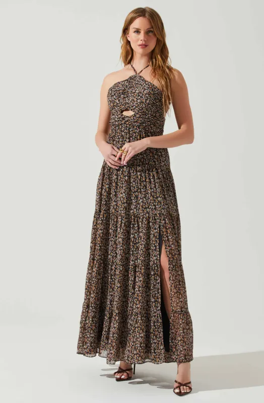 Madeline Center Cutout Floral Maxi Dress sold by Astr