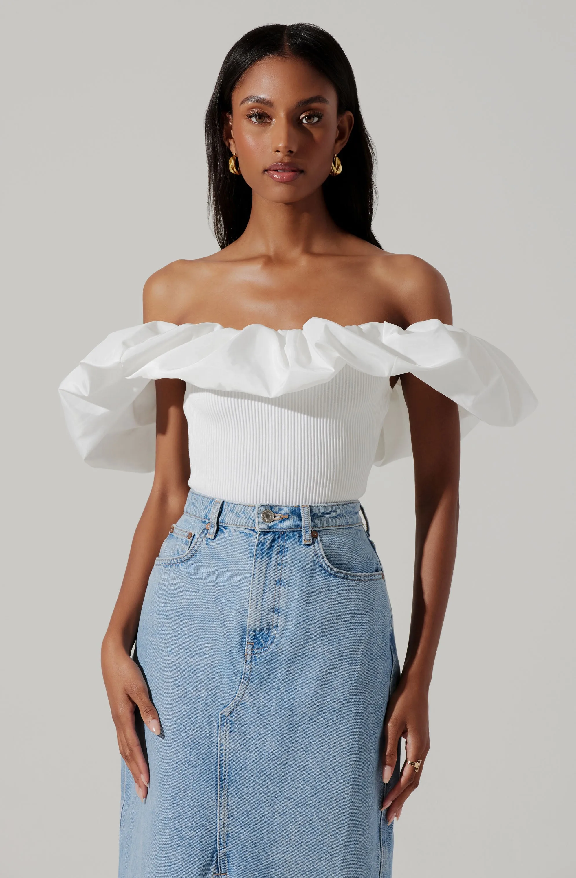 Cherie Off The Shoulder Top sold by Astr