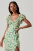 Maisy Floral Flutter Sleeve Midi Dress sold by Astr
