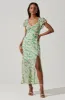 Maisy Floral Flutter Sleeve Midi Dress sold by Astr