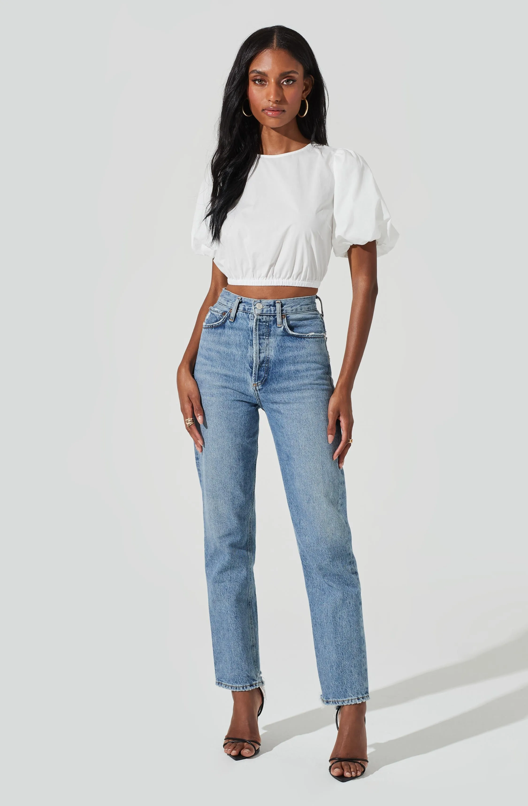 Lace Up Poplin Top sold by Astr product image thumbnail 2