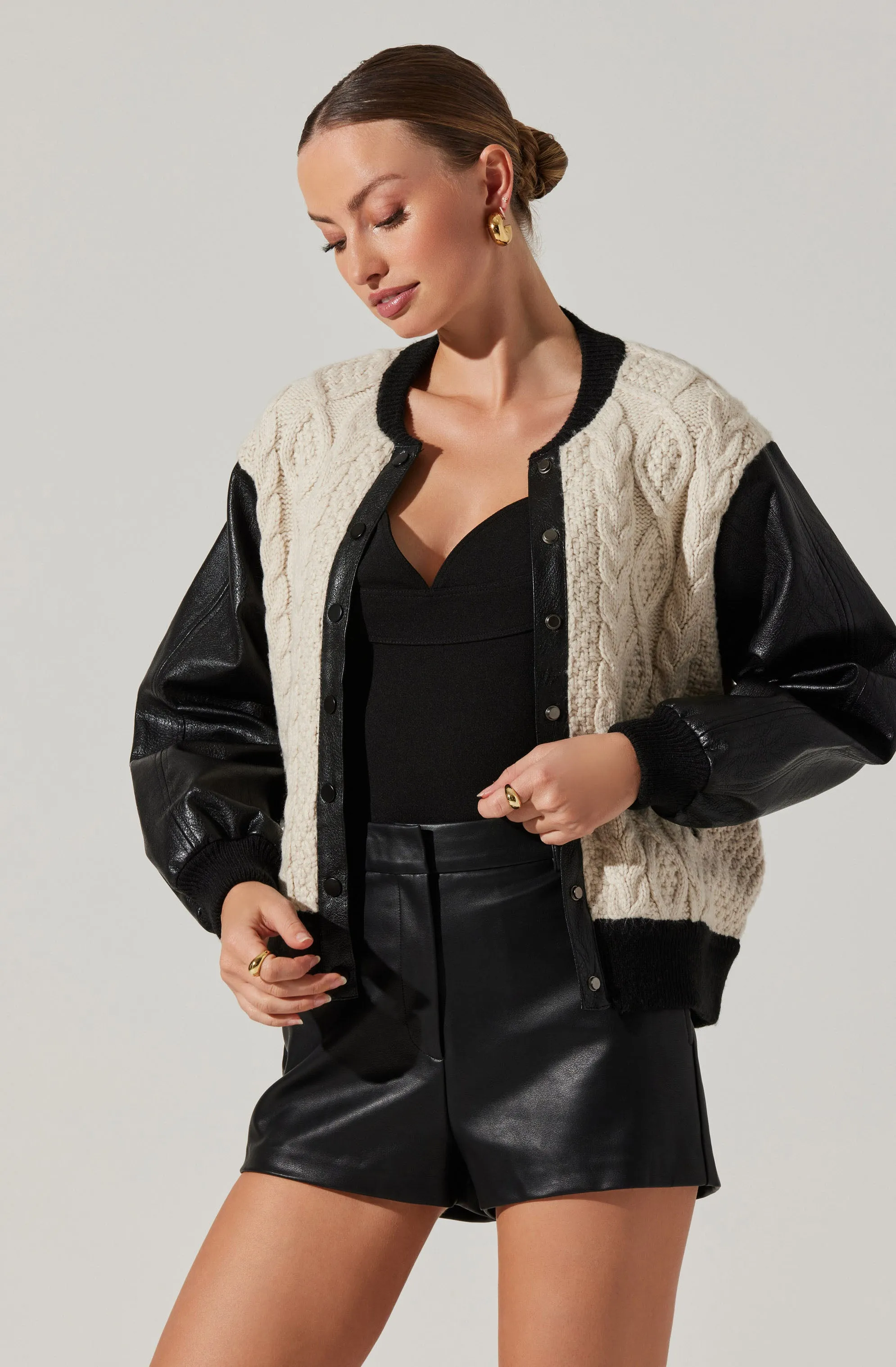 Fionn Contrast Bomber Jacket sold by Astr product image thumbnail 3