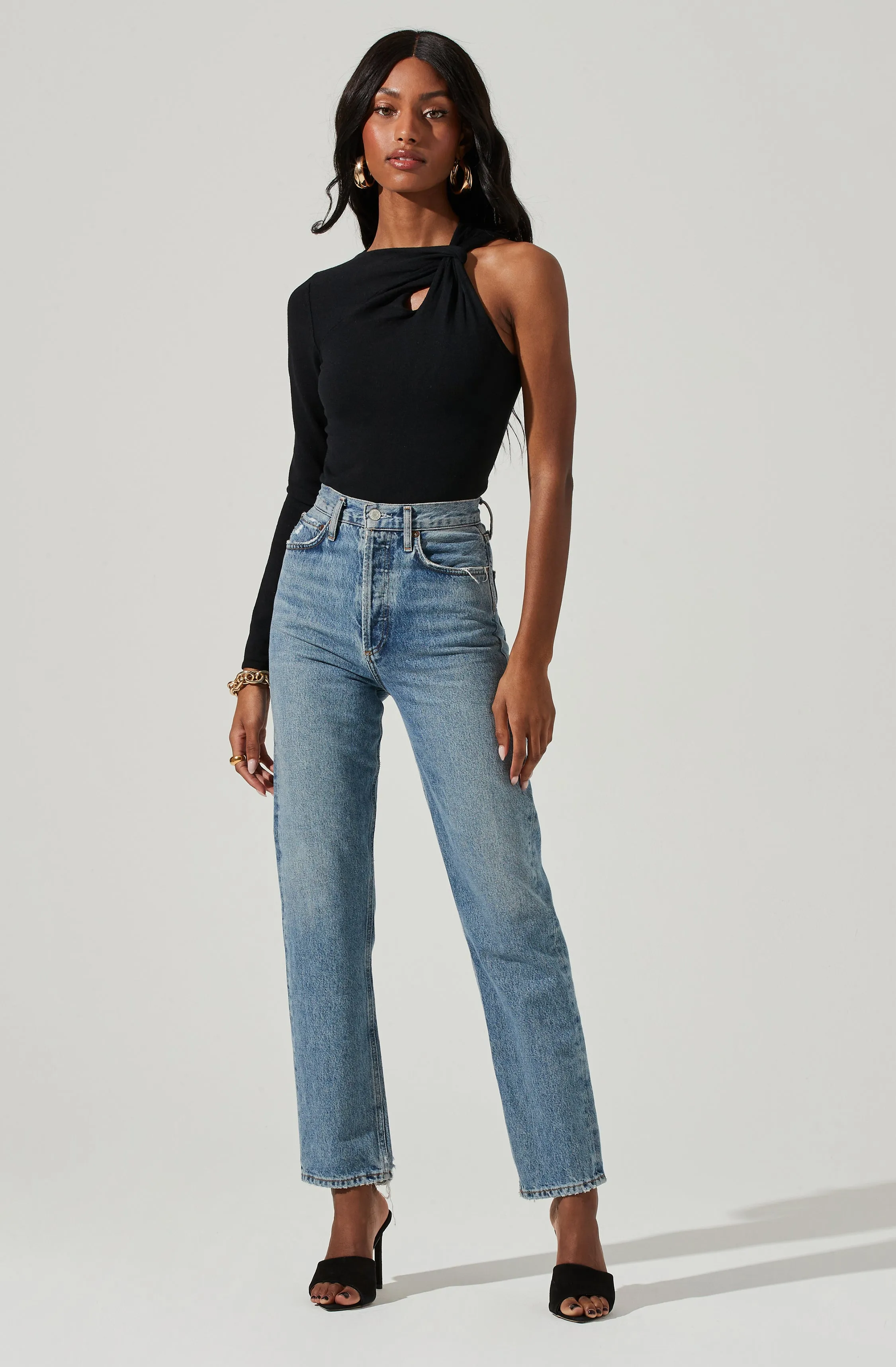 Delilah One Sleeve Bodysuit sold by Astr product image thumbnail 2