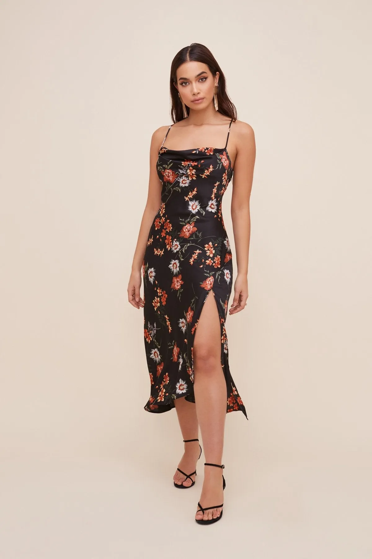 Gaia Floral Midi Dress sold by Astr