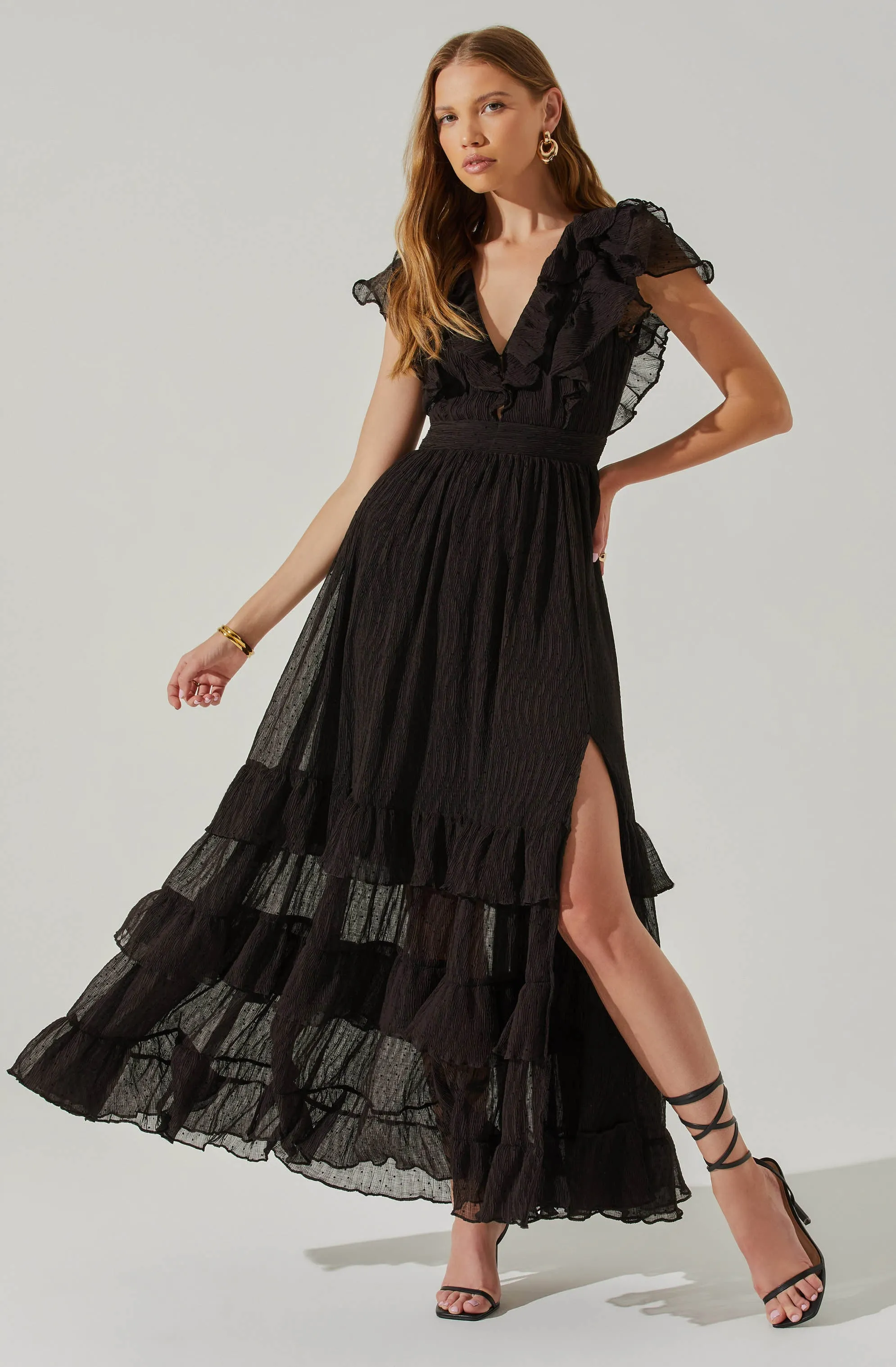 Tiara Ruffle Maxi Dress sold by Astr product image thumbnail 3