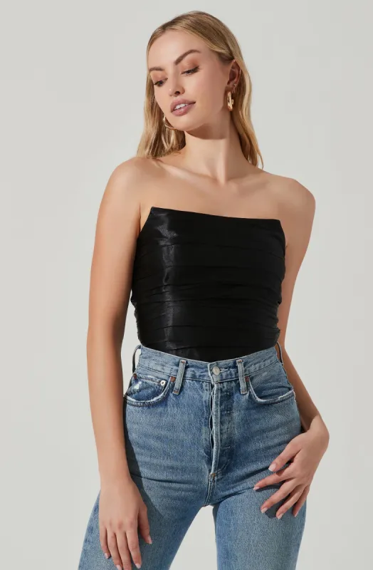 Mercury Ruched Tube Top sold by Astr