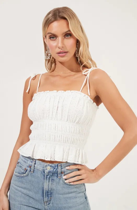 Eyelet Cami sold by Astr