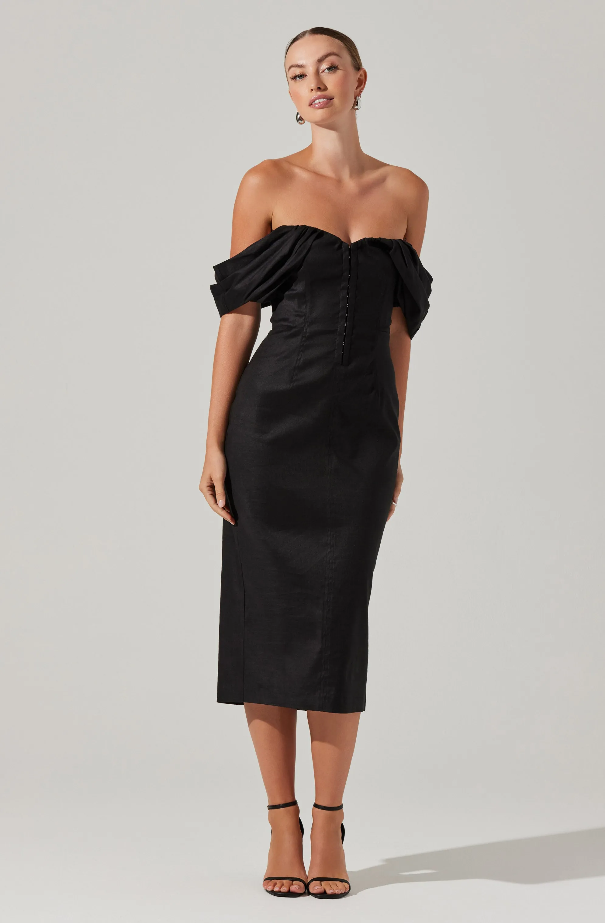 Opal Off-Shoulder Midi Dress sold by Astr product image thumbnail 3