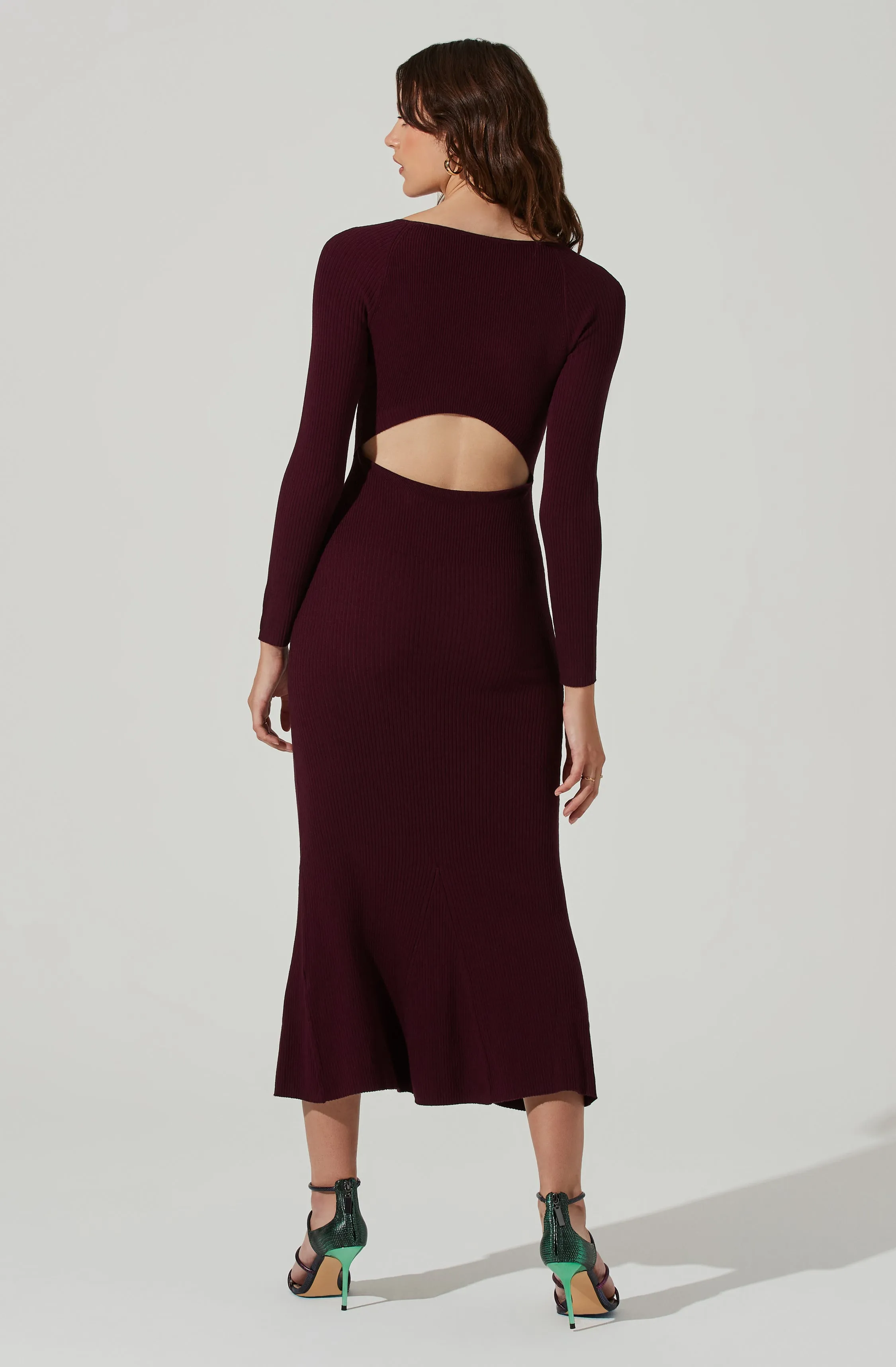 Long Sleeve Cutout Midi Dress sold by Astr product image thumbnail 5