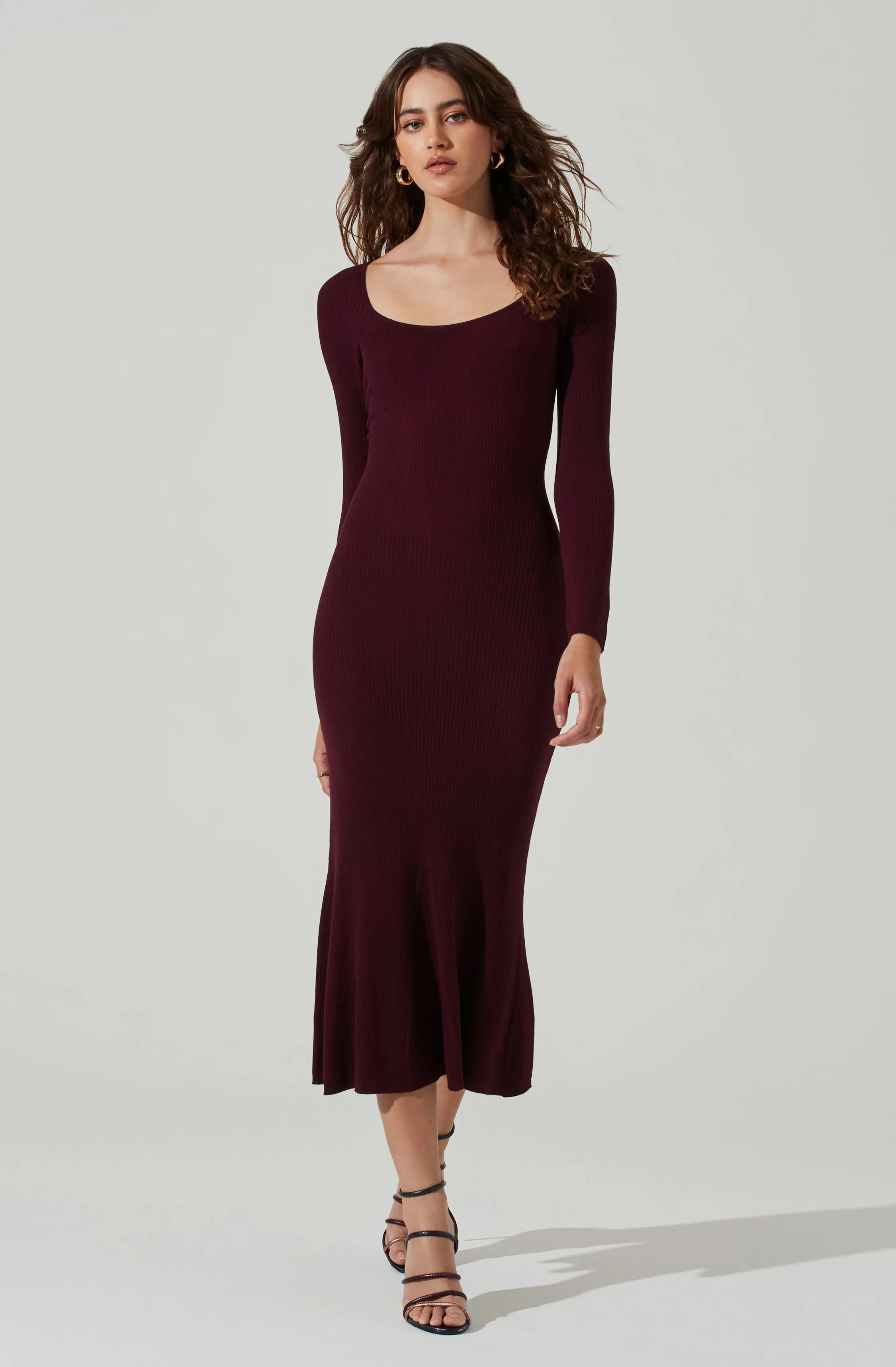 Long Sleeve Cutout Midi Dress sold by Astr product image thumbnail 3
