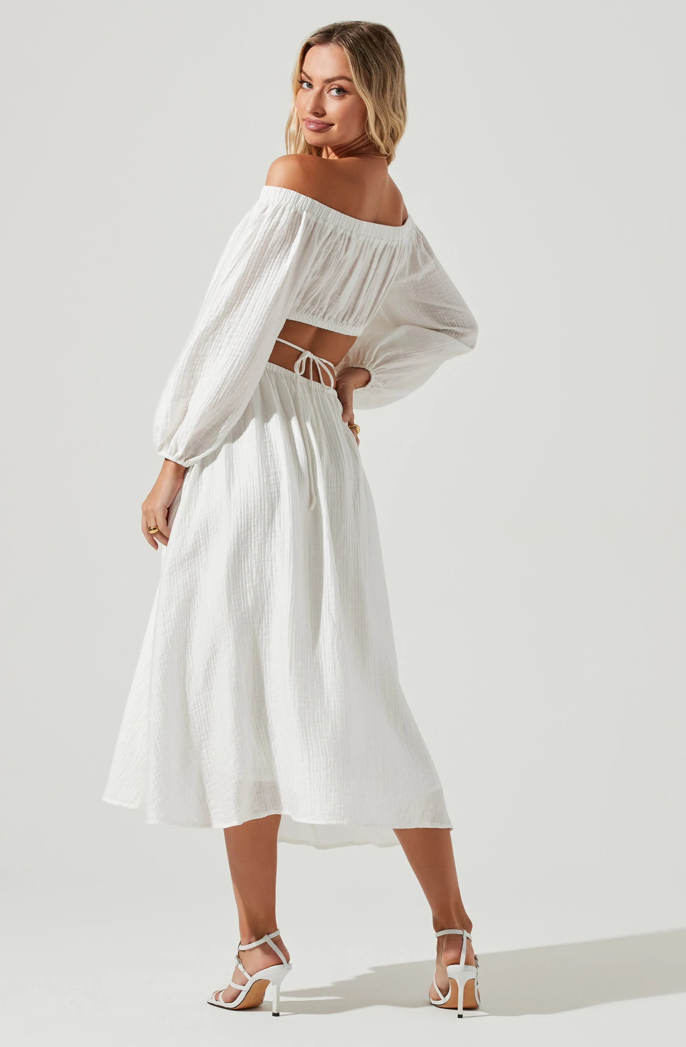 Cassian Cutout Off Shoulder Midi Dress sold by Astr product image thumbnail 5