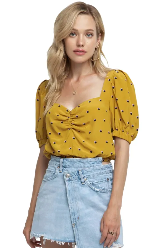 Drew Polka Dot Crop Top sold by Astr
