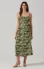 Open Back Floral Midi Dress sold by Astr