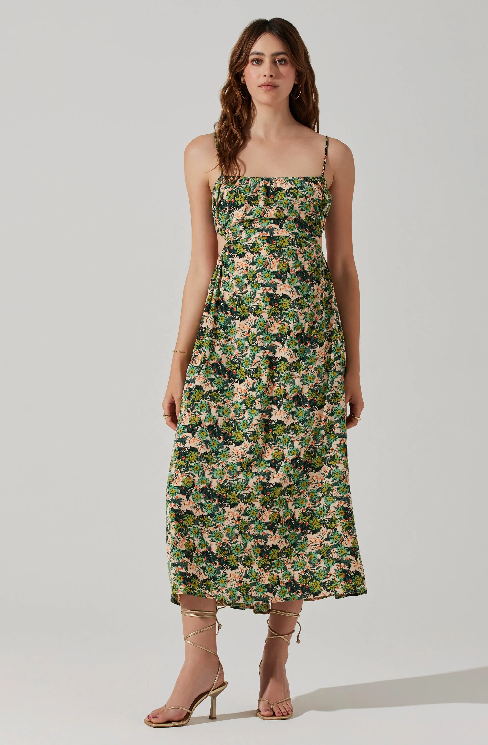 Open Back Floral Midi Dress sold by Astr product image thumbnail 3