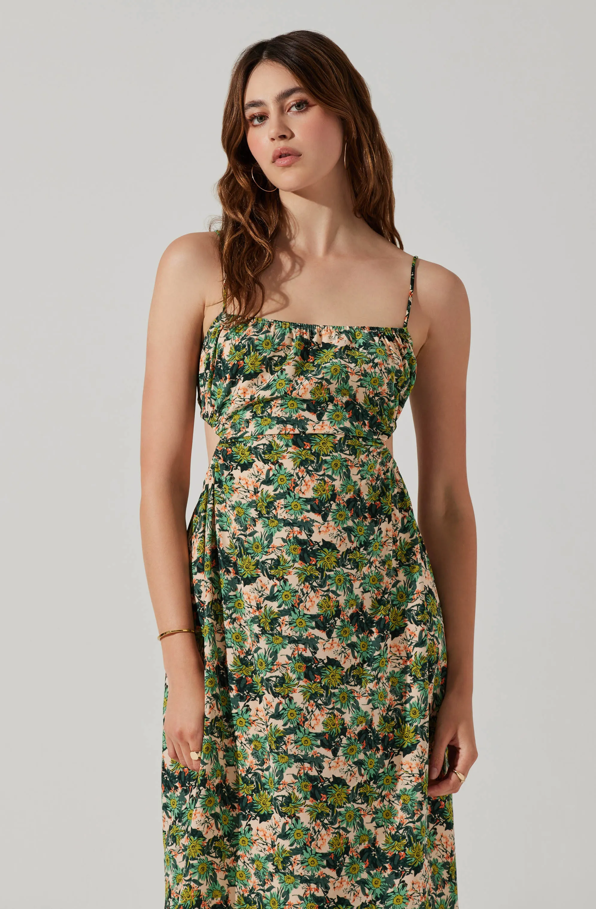 Open Back Floral Midi Dress sold by Astr product image thumbnail 4