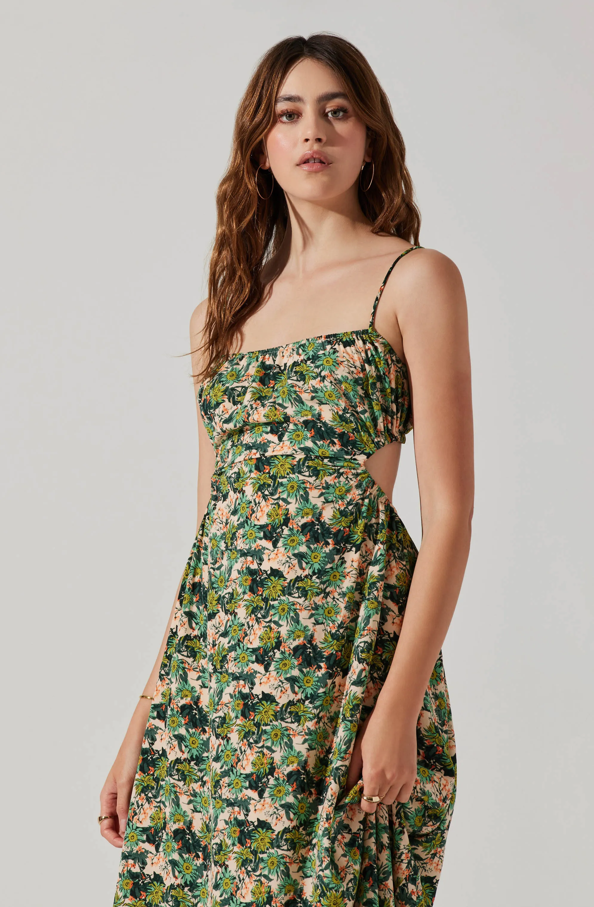 Open Back Floral Midi Dress sold by Astr product image thumbnail 2