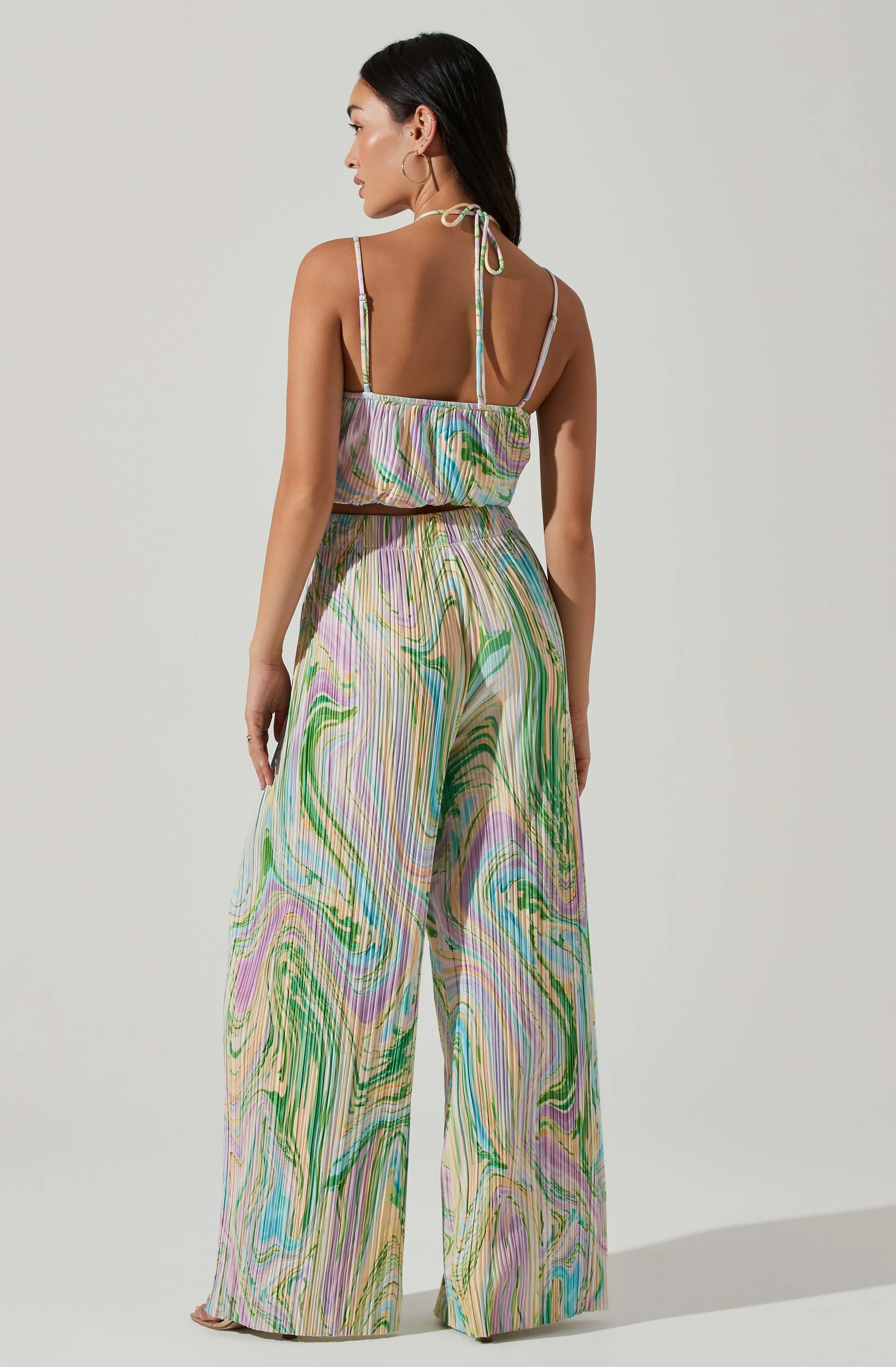 Savine Ruched Tie Dye Halter Top sold by Astr product image thumbnail 4
