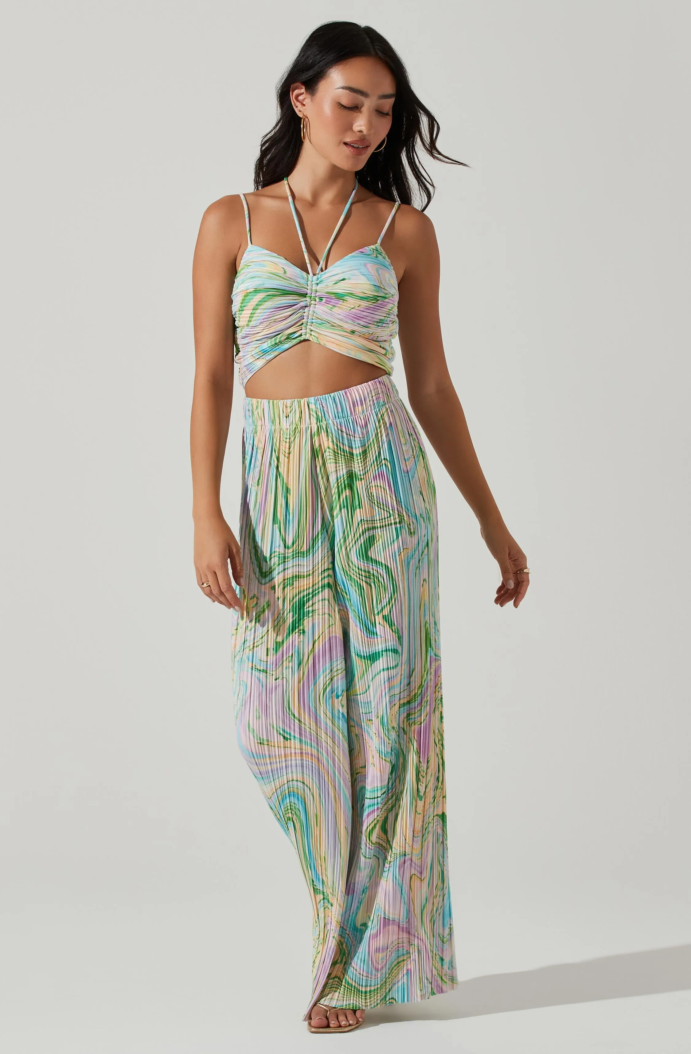 Savine Ruched Tie Dye Halter Top sold by Astr product image thumbnail 2
