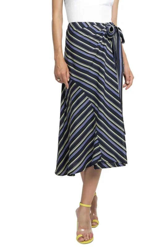 Teagan Striped Midi Skirt sold by Astr