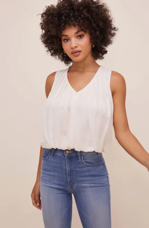 Georgina Sleeveless V Neck Top made by Astr