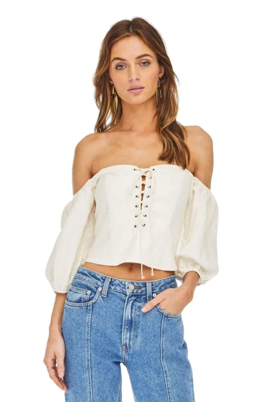 Raelynn Off Shoulder Top sold by Astr