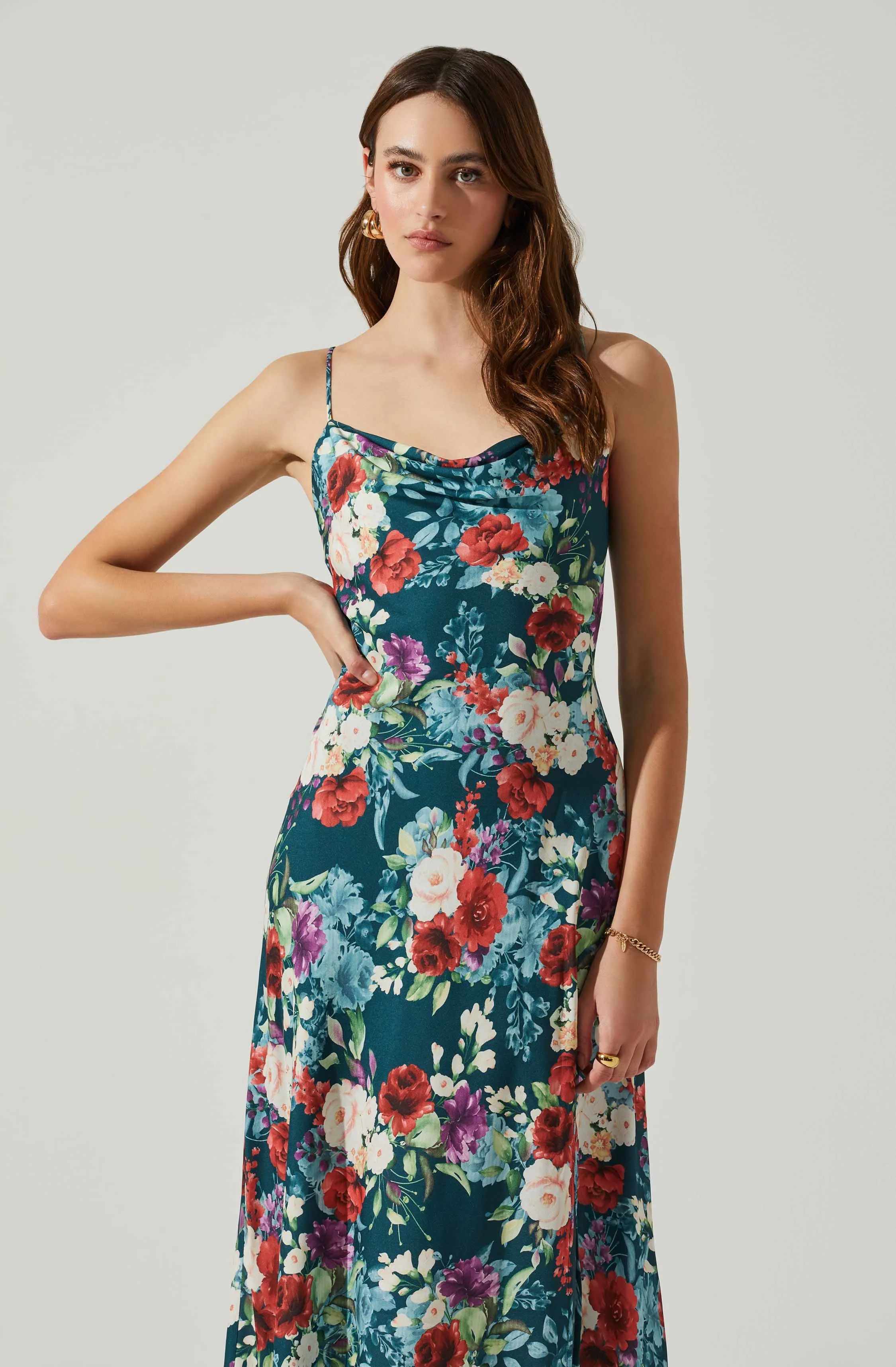 Gaia Floral Midi Dress sold by Astr product image thumbnail 4