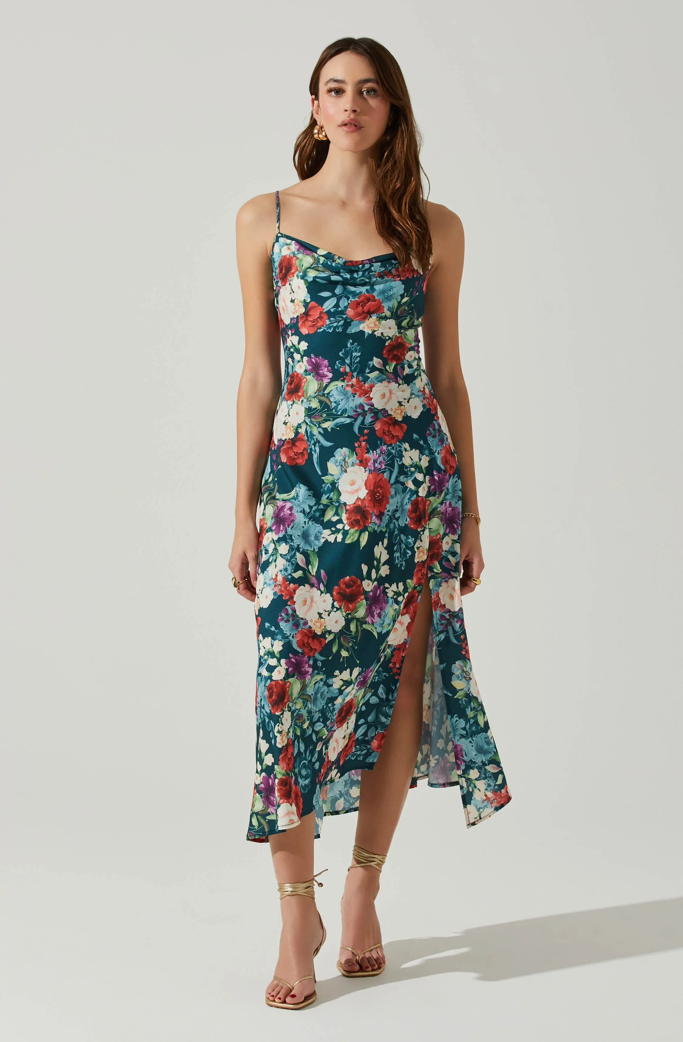 Gaia Floral Midi Dress sold by Astr