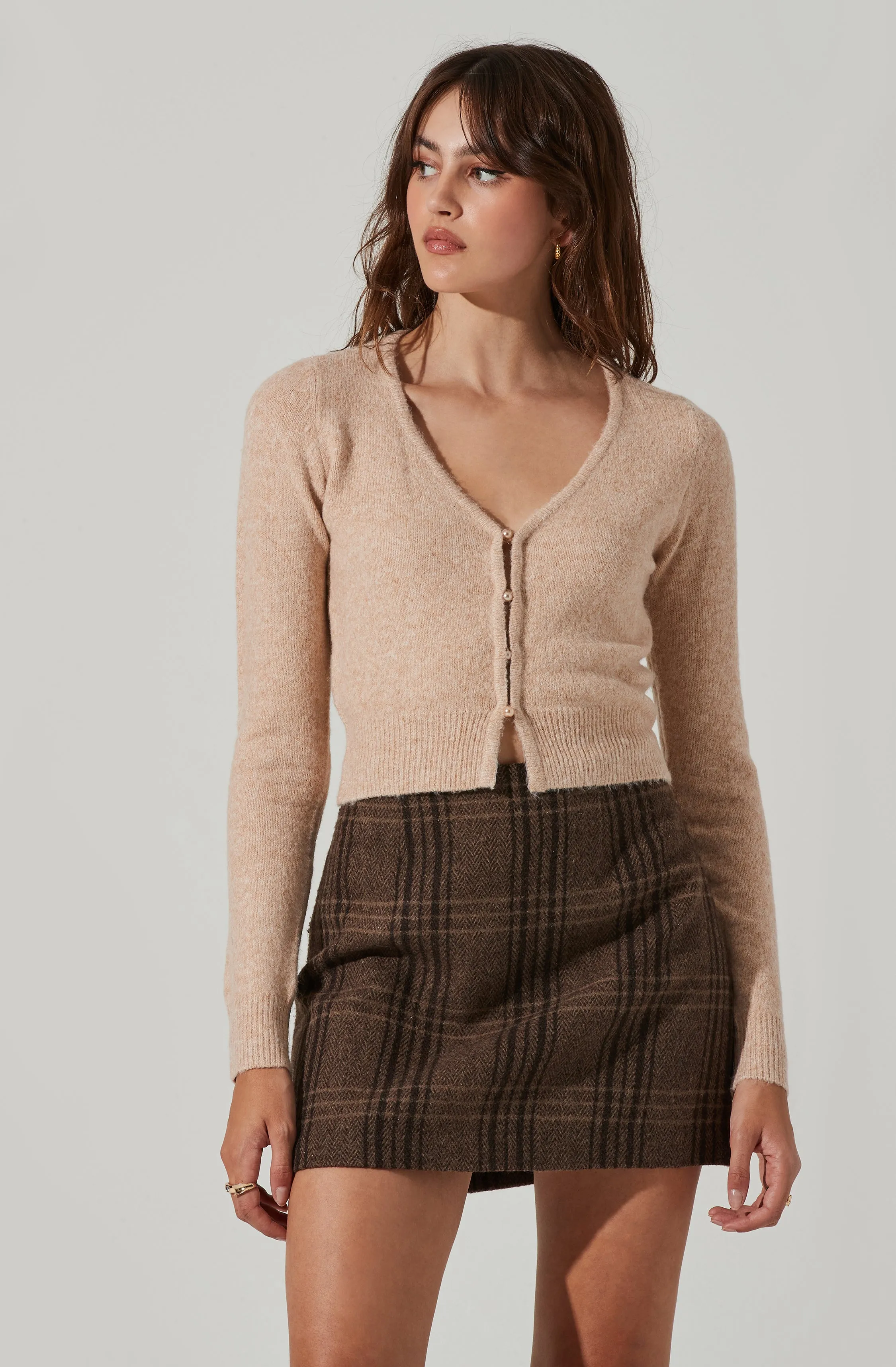 Pearl Button Cardigan sold by Astr