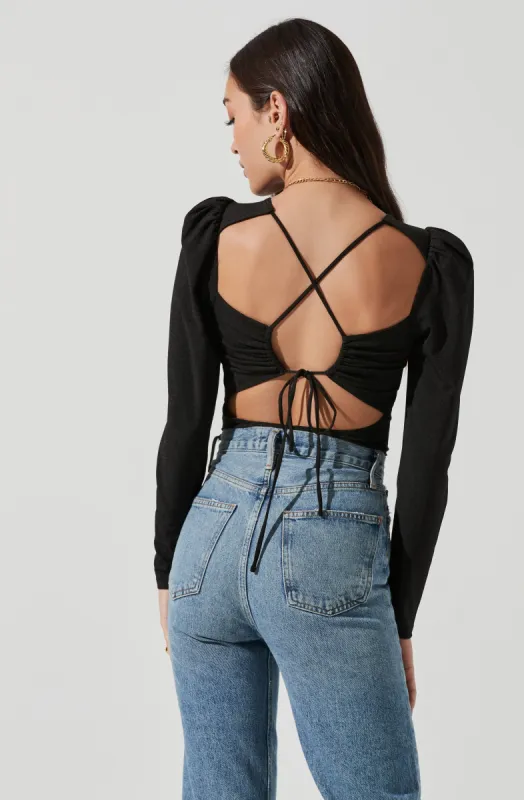 Multi Back Cutout Bodysuit sold by Astr