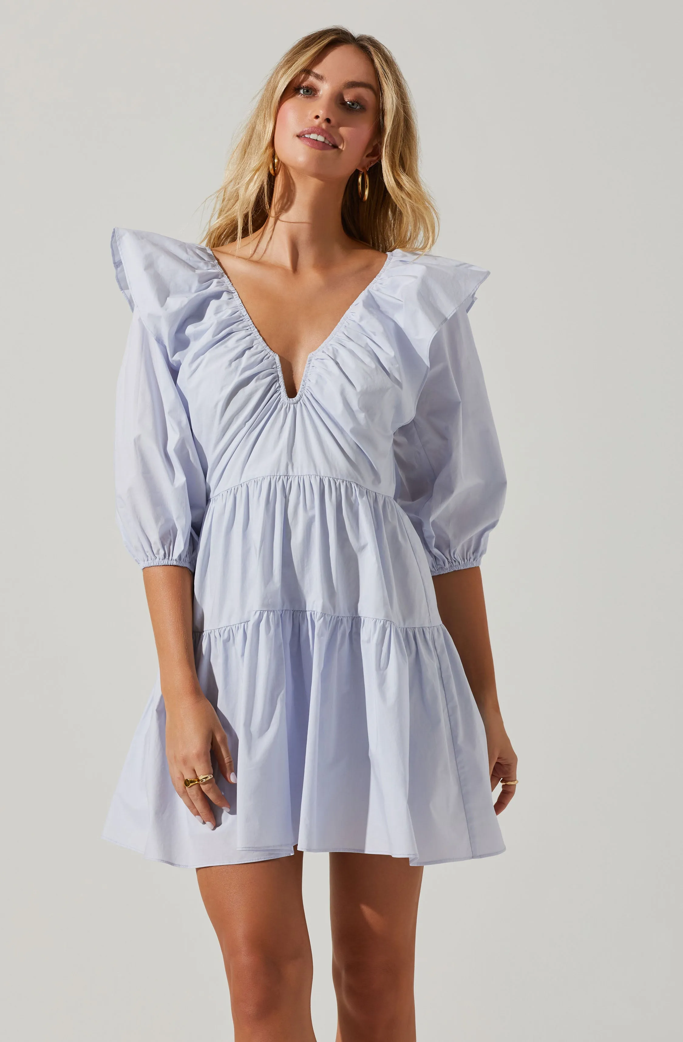 Nixi Ruffle Tiered Mini Dress sold by Astr product image thumbnail 2