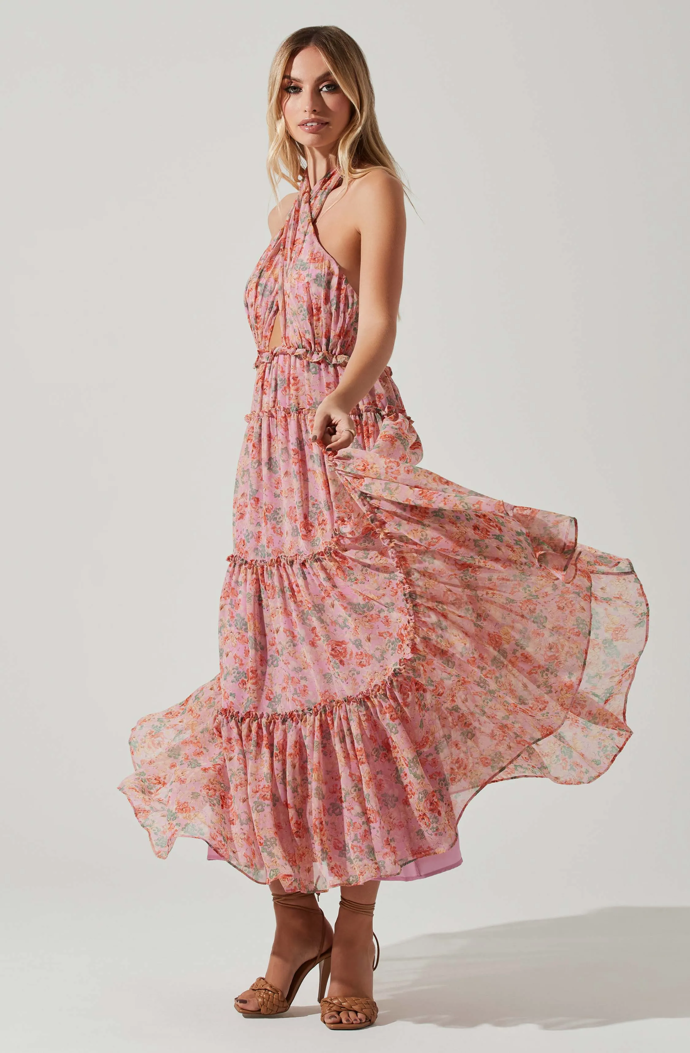 Jaidee Floral Tiered Maxi Dress sold by Astr product image thumbnail 3