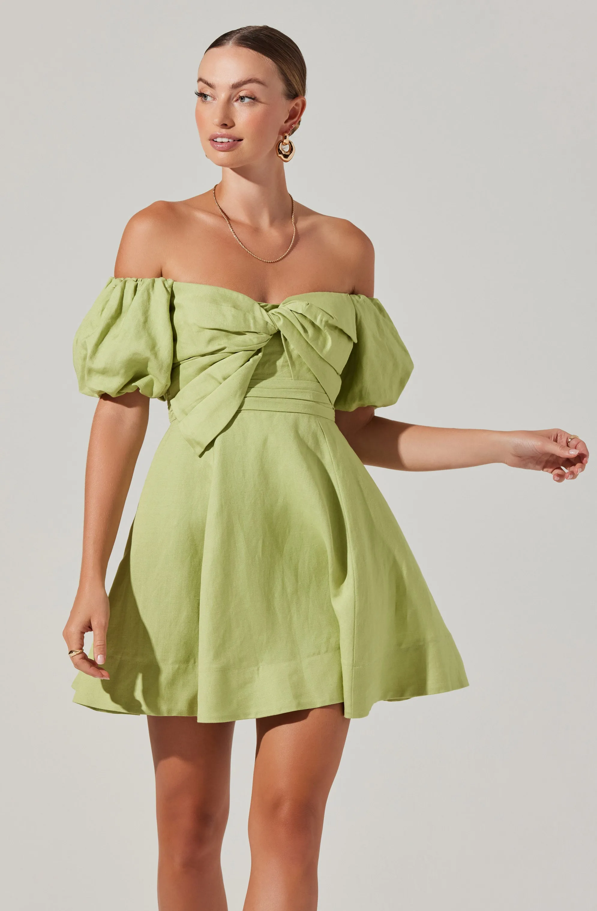 Ula Off-Shoulder Mini Dress sold by Astr product image thumbnail 4
